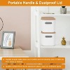 LunaLulinlk 2Pcs Storage Bins with Bamboo Lids Stackable Plastic Storage Container - 3 of 4