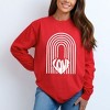 Simply Sage Market Women's Rainbow Love Heart Distressed Long Sleeve Garment Dyed Tee - 2 of 4