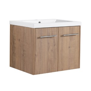 SEVOBAL Bathroom Vanities 24 Inch Bathroom Cabinet With Sink Soft Close Doors for Bathroom, Beige, 23.6"*18.1"*19.3" - 1 of 4