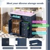 Vynxaria 36" Blue Modern Bathroom Storage Cabinet with Resin Sink and Ample Drawers - 4 of 4