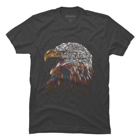 Men's Design By Humans Wild Eagle By Dandingeroz T-shirt - Charcoal ...