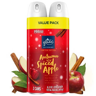 Glade Aerosol Room Spray Air Freshener - Autumn Spiced Apple - 16.6oz/2pk :  Target
