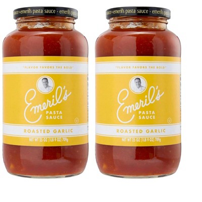 Emeril Lagasse 25 Oz, 2-PK, 4-PK and 6-PK Pasta Sauces : Arrabbiata, Vodka, Homestyle Marinara, Roasted Garlic, Tomato Basil (2-PK Roasted Garlic)