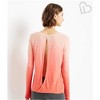 Aeropostale Womens Gradient Cut Out Back Graphic T-Shirt, Orange, Small - 2 of 3