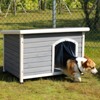 Bencmate Medium Wooden Outdoor Dog House,Elevated Floor, Adjustable Plastic Feet,Gray (38"*24"*27.5") - 3 of 3