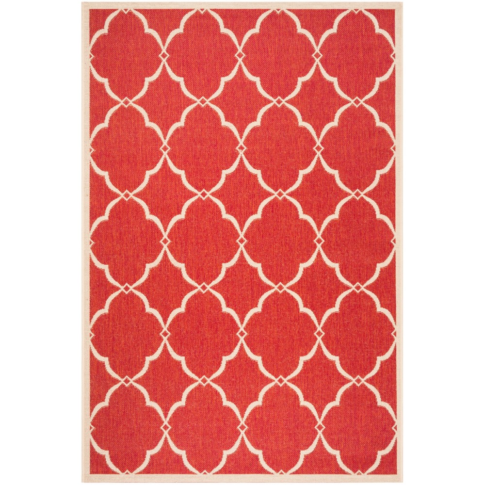 4'x6' Geometric Loomed Area Rug Red - Safavieh