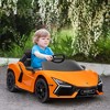 Qaba Lamborghini Revuelto Licensed 12V Kids Ride on Car, Battery Powered Kids Electric Car w/ Hydraulic Doors, Remote, Training Wheels - 2 of 4