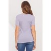 Hello Miz Women's Ribbed Short Sleeve Sweetheart Neck Maternity Top - 3 of 4