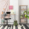 Mixed Material Dorm Media Tower Bookcase Natural - Room Essentials™: 5-Tier, Modern Style, Metal Frame - 2 of 4