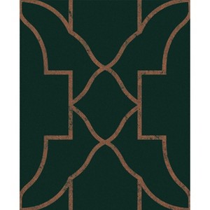 Versailles Emerald Green and Copper Geometric Paste the Wall Wallpaper - 1 of 4