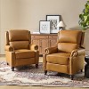 Set of 2 Elisabete Modern Wingback Genuine Leather Recliner with Vintage Nail Head Trim for Living Room and Bedroom| ART OF LIVING DESIGNS - 2 of 4