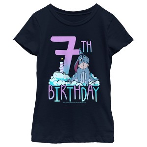 Girl's Winnie the Pooh Eeyore 7th Birthday T-Shirt - 1 of 4