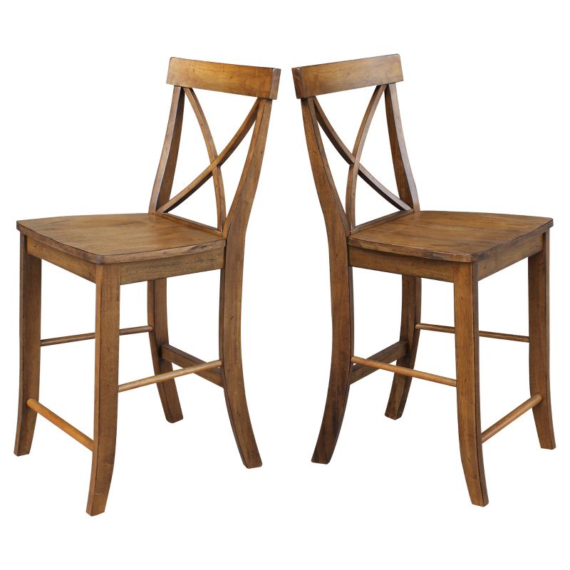 24" Martha X Back Counter Height Barstool - International Concepts, 5 of 10