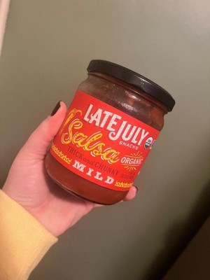 LATE JULY Snacks Organic Salsa, Mild Thick and Chunky, 15.5 oz. Jar