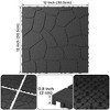 Gulches New Stone texture 12" Patio Deck Tiles, DIY Module Interlocking Decking Tiles Floor Tile,44pcs Dark Gray - 4 of 4
