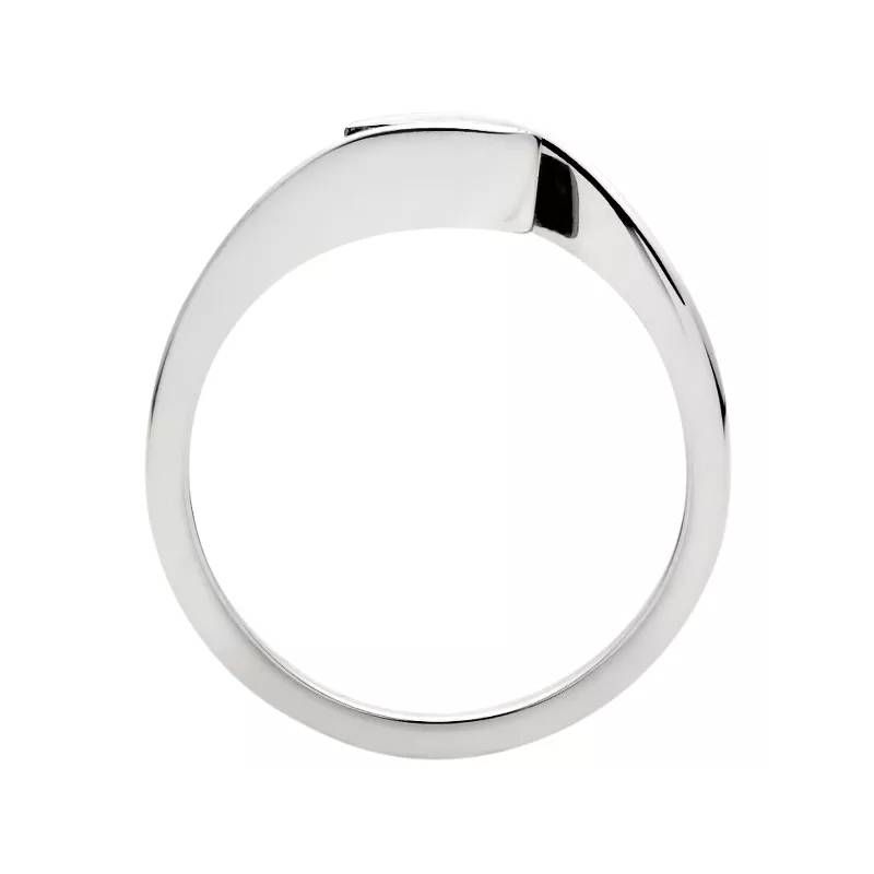 Pompeii3 1/3ct Round Diamond Solitaire Modern Engagement Ring 14K White Gold, 3 of 6