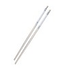 Unique Bargains Stainless Steel Dishwasher Safe Tapered Chopsticks 8.9 Inch Gray 5 Pairs - 2 of 4