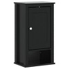 vidaXL Berg 3 Piece Bathroom Furniture Set: Solid Pine Wood - Black, Includes Wall-Mounted Storage Cabinet - 3 of 4