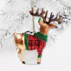 Festive Reindeer Glass Christmas Ornament Figurine| OrnamentallyYou - 3 of 4