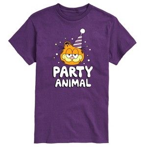 Men's - Garfield - Garfield Party Animal Short Sleeve Graphic T-Shirt - 1 of 4