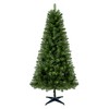 6FT Unlit Artificial Christmas Tree with 490 Tips, PVC Full Branches, Classic Green Holiday Tree with 4-Leg Plastic Stand for Indoor Home Decoration - 2 of 4