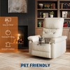 Swivel Rocker Chair for Adults, PU Leather Swivel Rocker Recliner with USB Ports, for Living Room & Nursery - 4 of 4