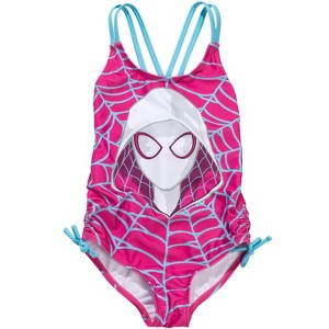 Marvel Girls UPF 50+ One Piece Bathing Suit Toddler - 1 of 4