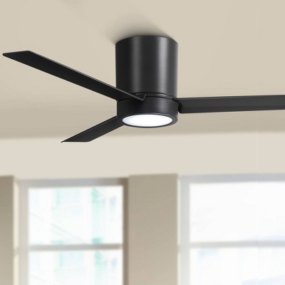 52'' Black Low Profile LED Ceiling Fan with Remote