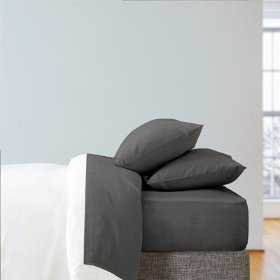 Dark Gray Bamboo Rayon and Microfiber King Sheet Set