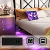 Kumasinova Full/Queen Floating Bed Frame with RGB LED Lights,Platform Bed Frame with USB Charging Station & Storage Headboard,Heavy Duty Steel Slats - 4 of 4