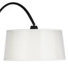 Possini Euro Design Modern 80" Tall Standing Floor Lamp Large Arc Metal Matte Black Finish Living Room Bedroom House Reading Organza Silk White Shade - 3 of 4