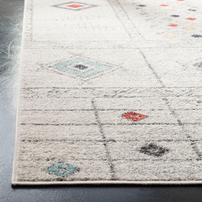 Reversible Hand-Knotted Gray Synthetic 6' x 9' Easy Care Rug