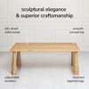 MH London Anna Rectangle Modern Solid Wood Coffee Table For Living Room - 3 of 4