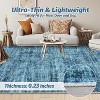 Homhougo 2x6,Runner Rug Soft Vintage Distressed Washable Rug Runners for Hallways Non-Slip Kitchen Runner Low Pile Retro Abstract Blue Multi - 3 of 4