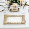 HomeRoots 13" Gold Glass Snack Or Vanity Tray - 2 of 4