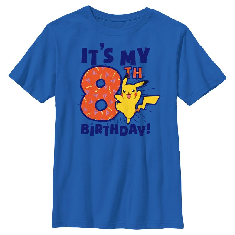 Boy's Pokemon It’s My 8th Birthday Pikachu T-Shirt, 1 of 6