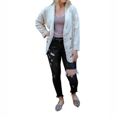Women's Stripes Blazer - GILLI