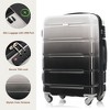 Okak Checked Luggage Set of 3 with USB Port, Carry-On Luggage with Airline Certified, Hard Shell Suitcase Set with Spinner Wheels - 3 of 4