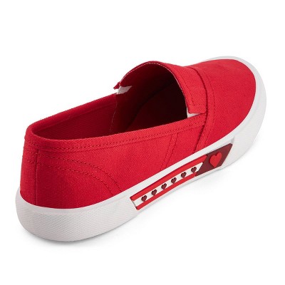 Обувь Andrea Canvas Flats For Women, Hearts 76399, Red, 8 — фото 3