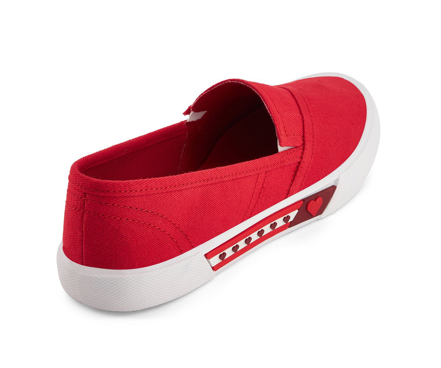 Женские балетки Andrea Canvas Flats For Women, Hearts 76399, Red, цвет: Красный — фото 3