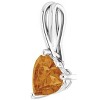 Pompeii3 2ct Citrine  Women's Heart Pendant in 14k Gold Necklace 6mm Tall - 2 of 4