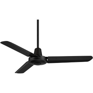 44" Casa Vieja Plaza DC Modern 3 Blade Indoor Outdoor Ceiling Fan with Remote Control Matte Black Damp Rated for Patio Exterior House Home Porch Barn - 1 of 4