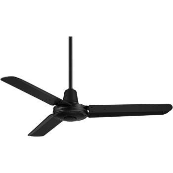 44" Casa Vieja Plaza DC Modern 3 Blade Indoor Outdoor Ceiling Fan with Remote Control Matte Black Damp Rated for Patio Exterior House Home Porch Barn