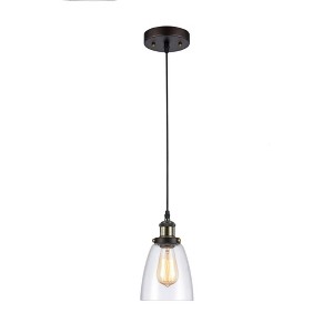 Chloe Lighting Manette Industrial-Style 1 Light Rubbed Bronze Ceiling Mini Pendant 6" Shade - 1 of 4