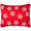 The Lakeside Collection Red Snowflake Quilt Set with Shams - Full/Queen - 2 of 4
