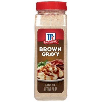 McCormick No Artificial Flavors Brown Gravy Seasoning Mix Bottle, 21 oz Bottle, Pack of 1