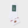 Women's Game Day Embroidered Football Pointelle Bobby Socks with Lettuce Edge Cuff - Wild Fable™ - 2 of 3