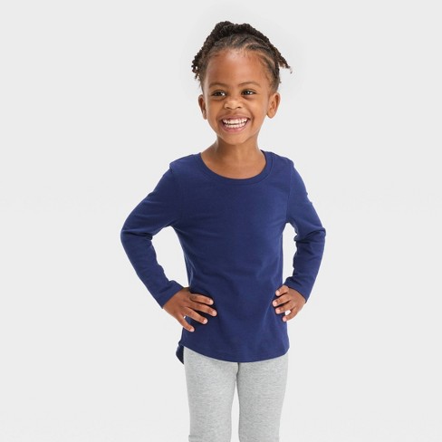 Navy blue shirt for girls best sale