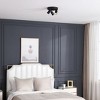 VidaLite Shura 3-Head Round Flush Mount Black - 2 of 4