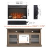 23" Electric Fireplace Inser t with Realistic Flame & Log Set, Remote Timer, Ultra Thin Heater, Overheat Protection & Adjustable Temp for Living Room - 3 of 4